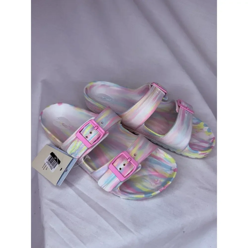Cat & Jack Kids Noa EVA Cushioned Footbed Slide Sandals Multicolor Size 3, NWT